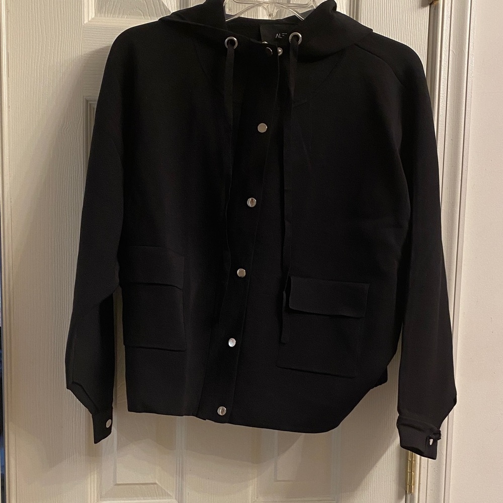 Aleeza Paris Rosee Stylish Black Hooded Jacket